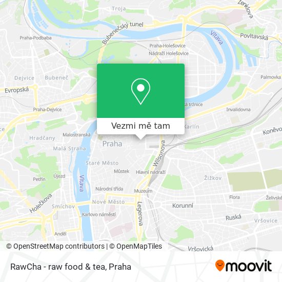 RawCha - raw food & tea mapa