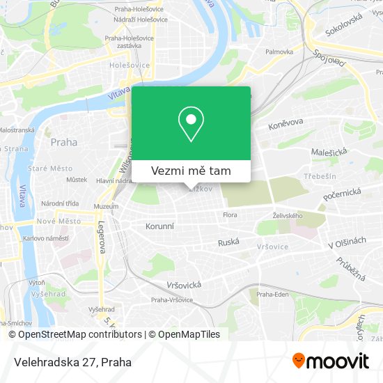 Velehradska 27 mapa