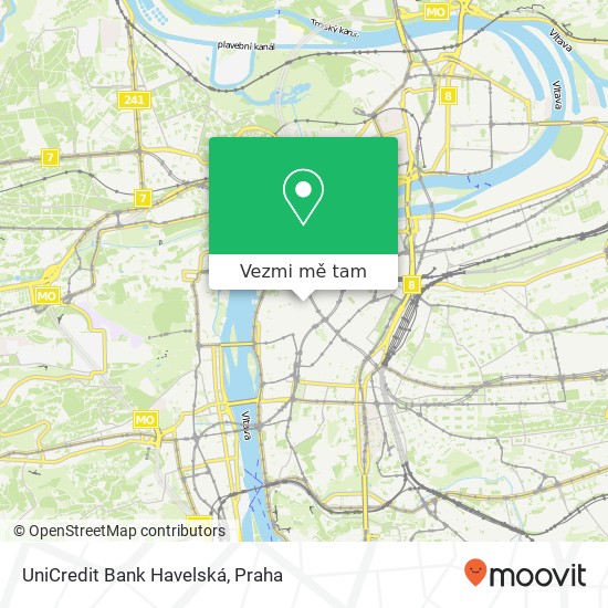 UniCredit Bank Havelská mapa