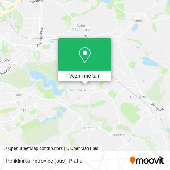 Poliklinika Petrovice (bus) mapa