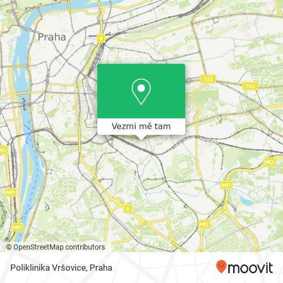 Poliklinika Vršovice mapa