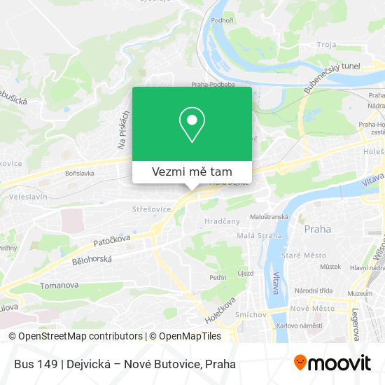 Bus 149 | Dejvická – Nové Butovice mapa