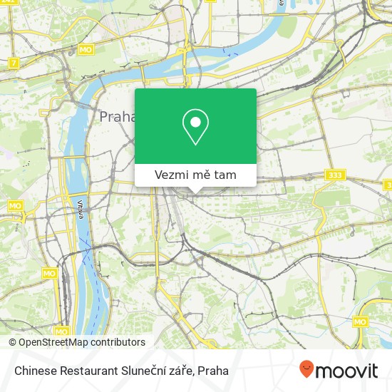 Chinese Restaurant Sluneční záře mapa