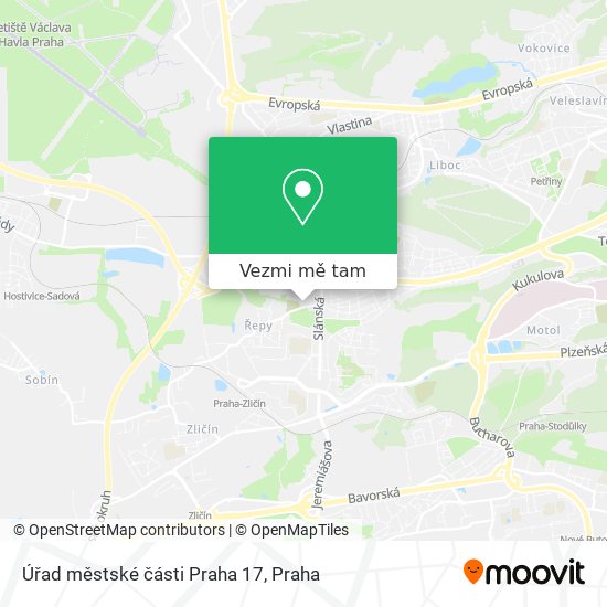 Úřad městské části Praha 17 mapa