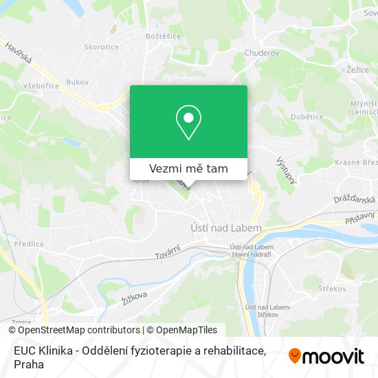 EUC Klinika - Oddělení fyzioterapie a rehabilitace mapa