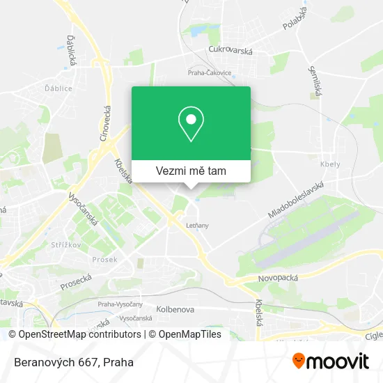 Beranových 667 mapa