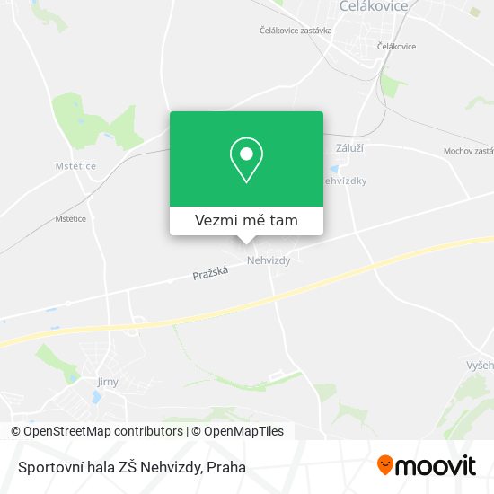 Sportovní hala ZŠ Nehvizdy mapa