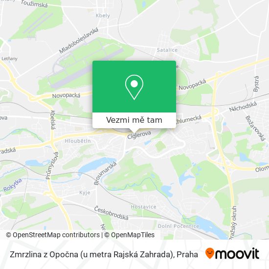 Zmrzlina z Opočna (u metra Rajská Zahrada) mapa