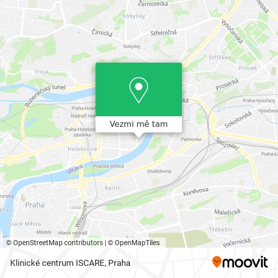 Klinické centrum ISCARE mapa