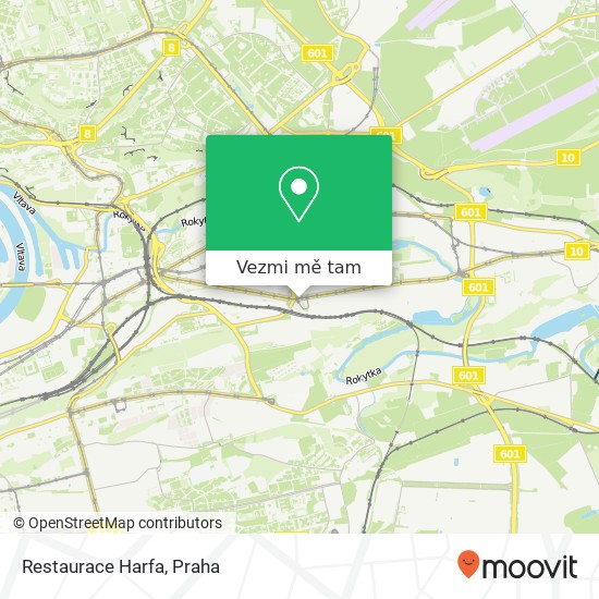 Restaurace Harfa mapa