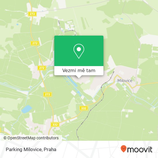 Parking Milovice mapa