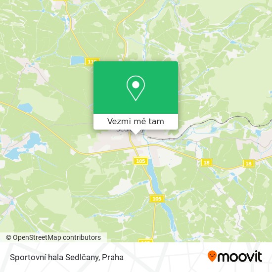 Sportovní hala Sedlčany mapa