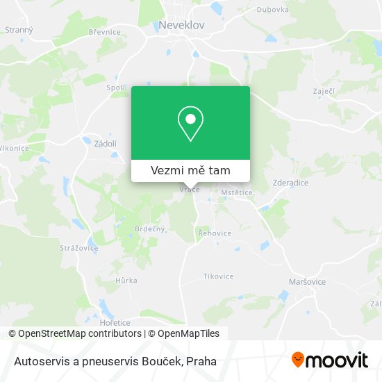 Autoservis a pneuservis Bouček mapa
