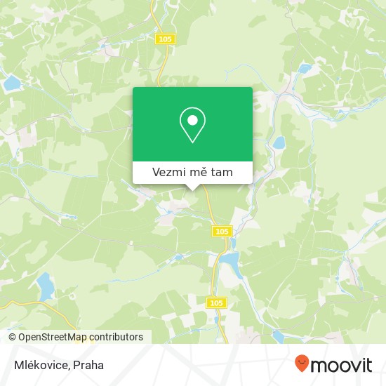 Mlékovice mapa