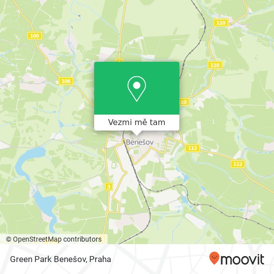 Green Park Benešov mapa