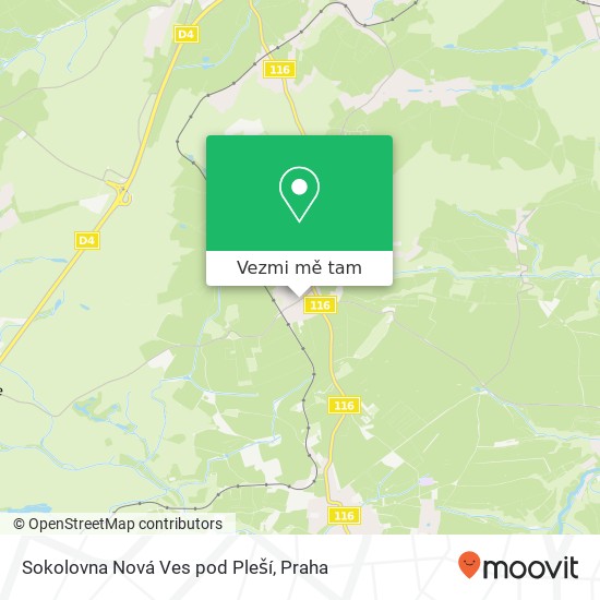 Sokolovna Nová Ves pod Pleší mapa