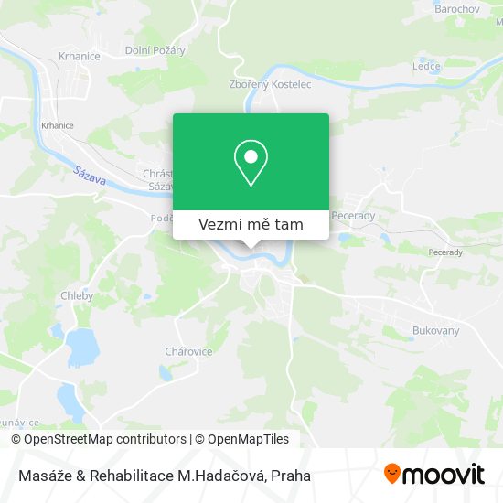 Masáže & Rehabilitace M.Hadačová mapa