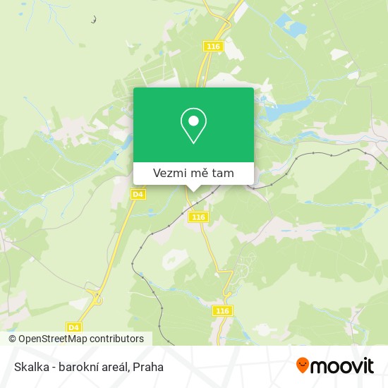 Skalka - barokní areál mapa