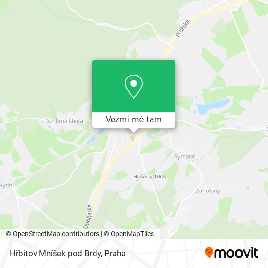 Hřbitov Mníšek pod Brdy mapa