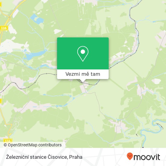 Železniční stanice Čisovice mapa