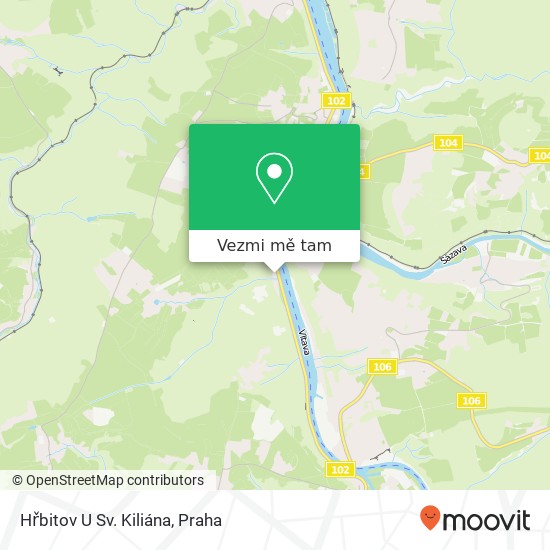 Hřbitov U Sv. Kiliána mapa