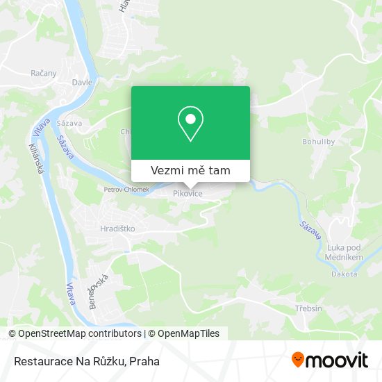 Restaurace Na Růžku mapa