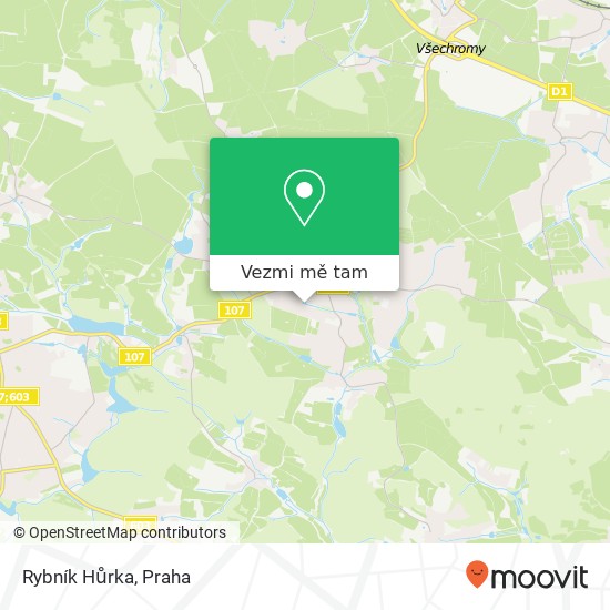 Rybník Hůrka mapa