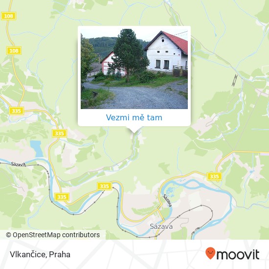 Vlkančice mapa