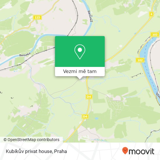 Kubíkův privat house mapa