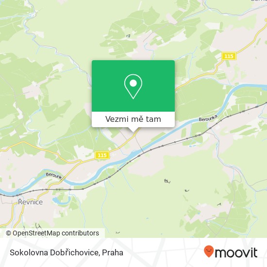 Sokolovna Dobřichovice mapa