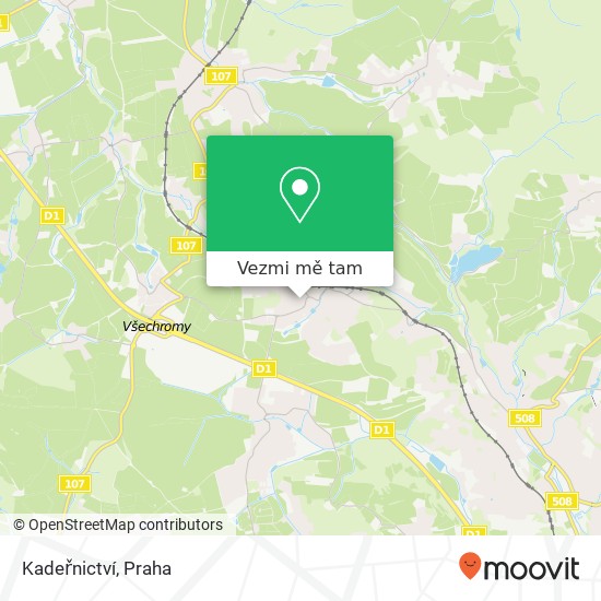 Kadeřnictví mapa