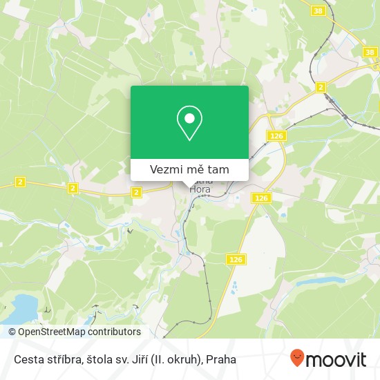 Cesta stříbra, štola sv. Jiří (II. okruh) mapa