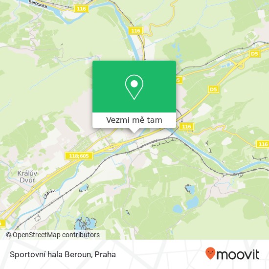 Sportovní hala Beroun mapa