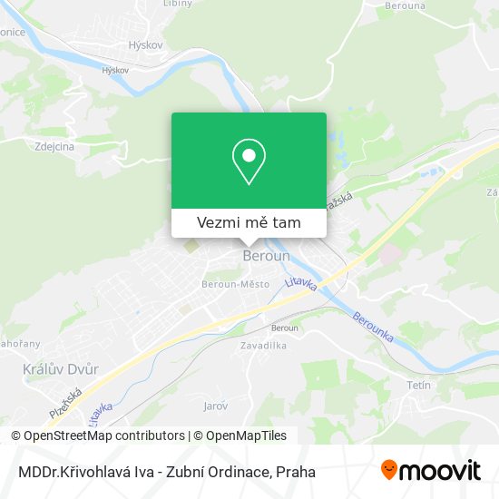 MDDr.Křivohlavá Iva - Zubní Ordinace mapa