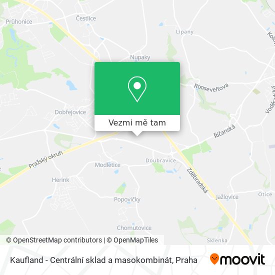 Kaufland - Centrální sklad a masokombinát mapa