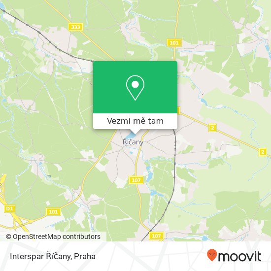 Interspar Říčany mapa