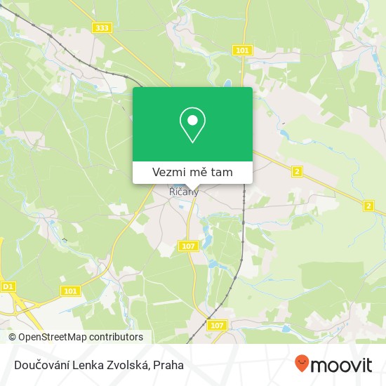 Doučování Lenka Zvolská mapa