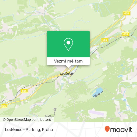 Loděnice - Parking mapa