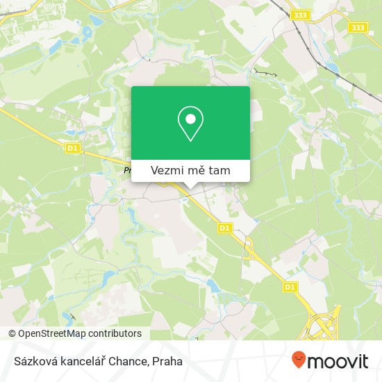 Sázková kancelář Chance mapa