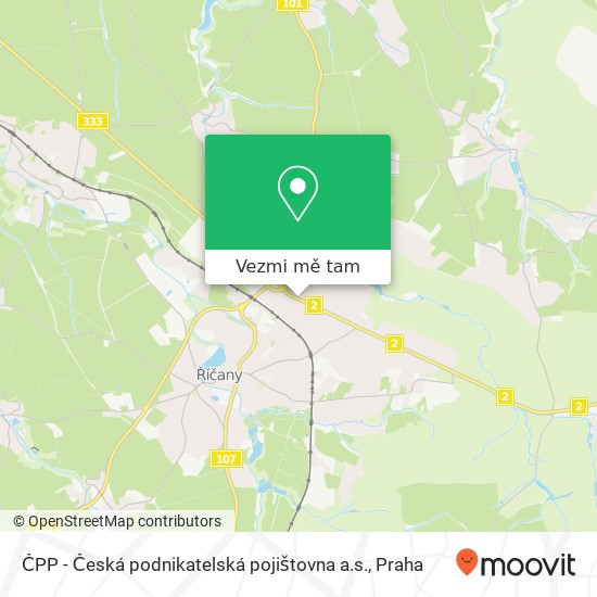 ČPP - Česká podnikatelská pojištovna a.s. mapa