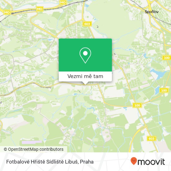 Fotbalové Hřiště Sídliště Libuš mapa