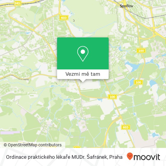 Ordinace praktického lékaře MUDr. Šafránek mapa