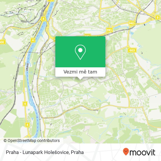 Praha - Lunapark Holešovice mapa
