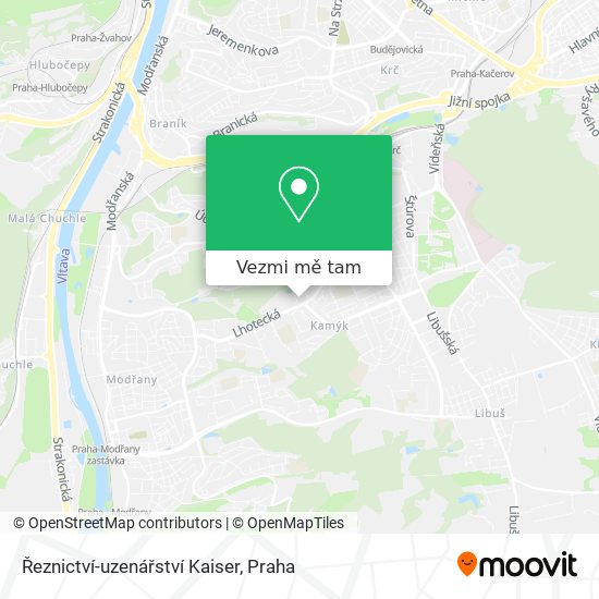 Řeznictví-uzenářství Kaiser mapa