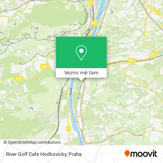 River Golf Cafe Hodkovicky mapa
