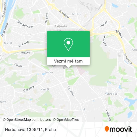 Hurbanova 1305/11 mapa