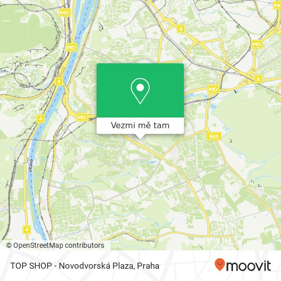 TOP SHOP - Novodvorská Plaza mapa