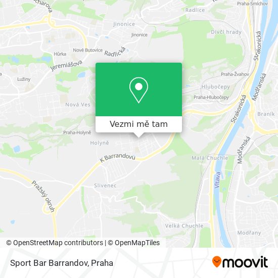 Sport Bar Barrandov mapa