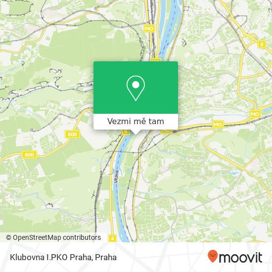 Klubovna I.PKO Praha mapa