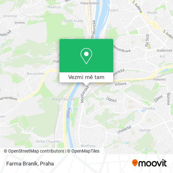 Farma Braník mapa